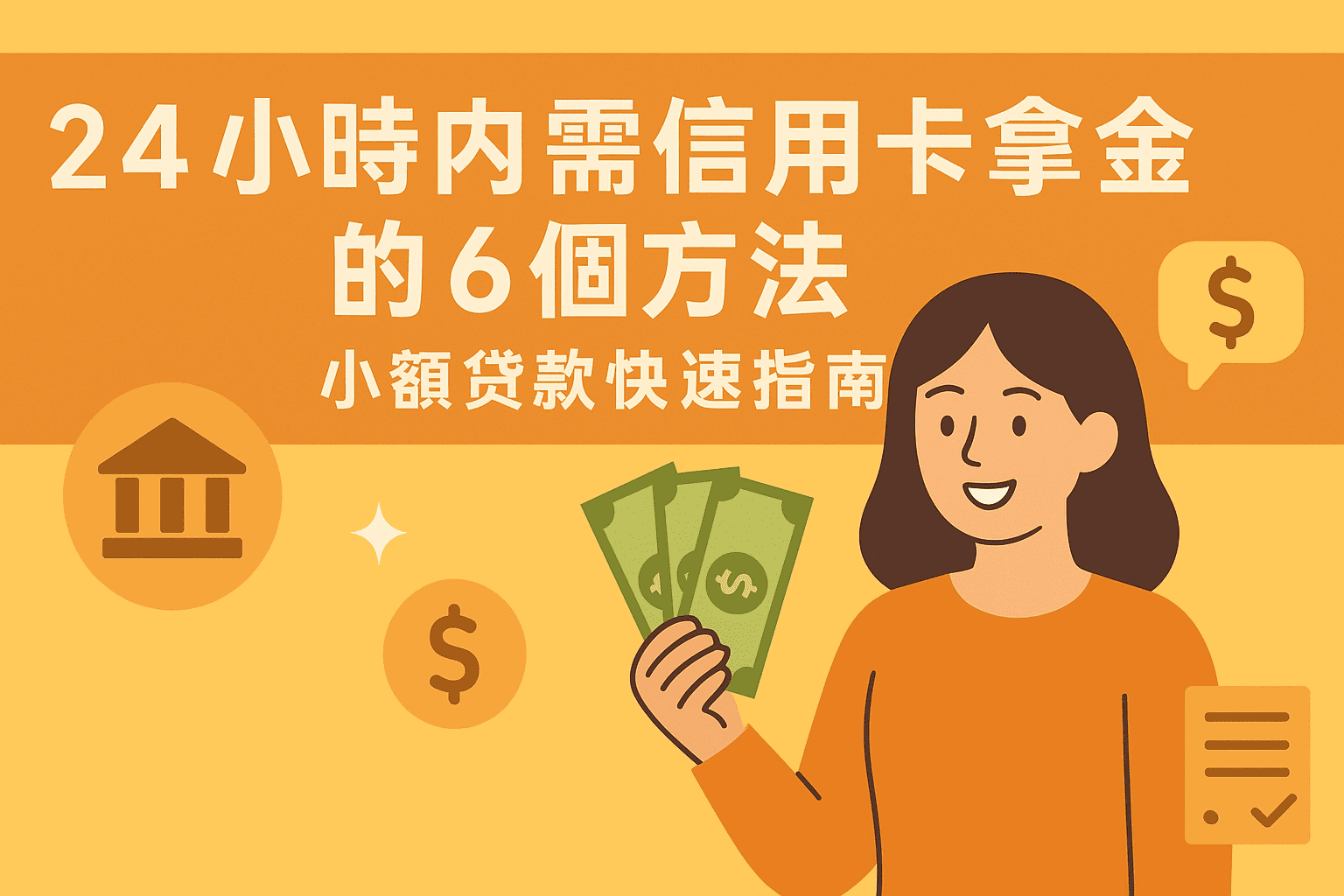 24小時內無需信用卡拿現金的6個方法｜小額貸款快速指南