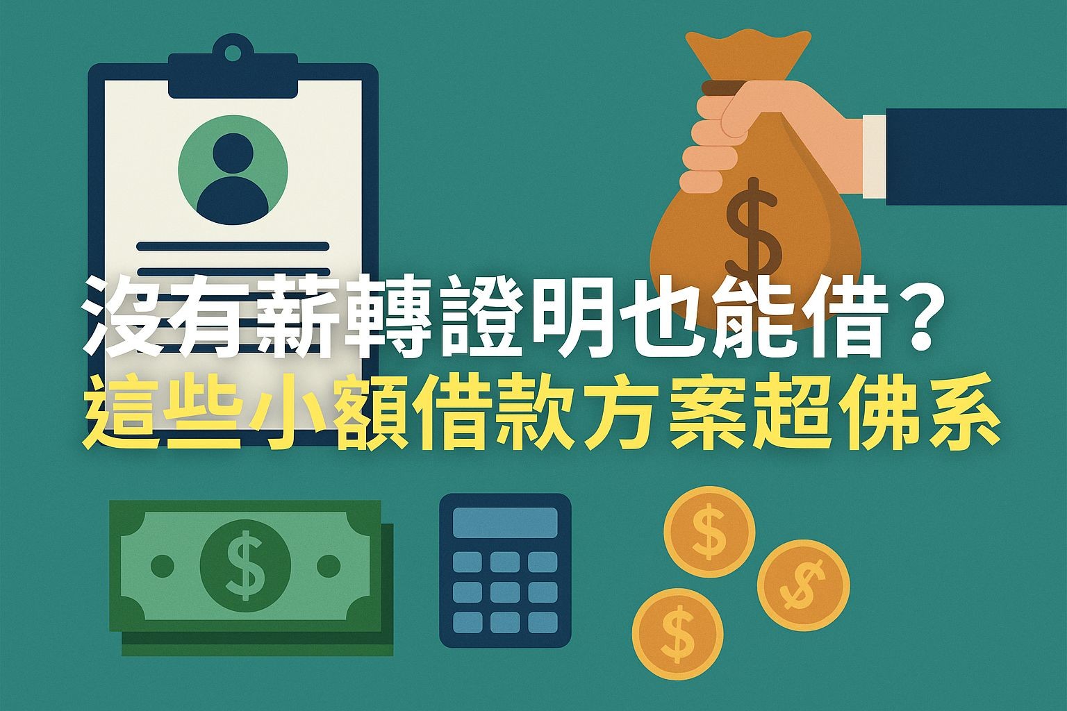 沒有薪轉證明也能借？這些小額借款方案超佛系